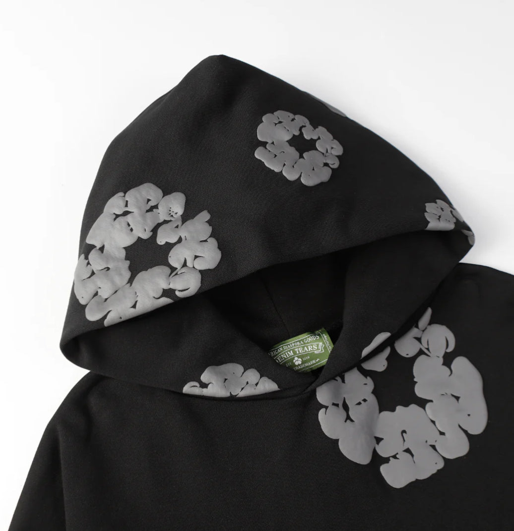 Lokera- Viraler Schwarz/Grau Blumenmuster Tracksuit