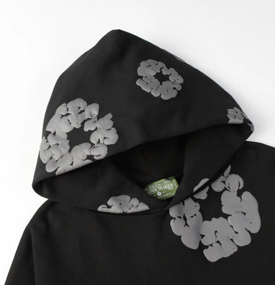 Lokera- Viraler Schwarz/Grau Blumenmuster Tracksuit