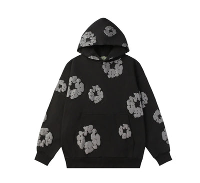 Lokera- Viraler Schwarz/Grau Blumenmuster Tracksuit