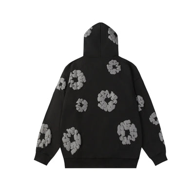 Lokera- Viraler Schwarz/Grau Blumenmuster Tracksuit